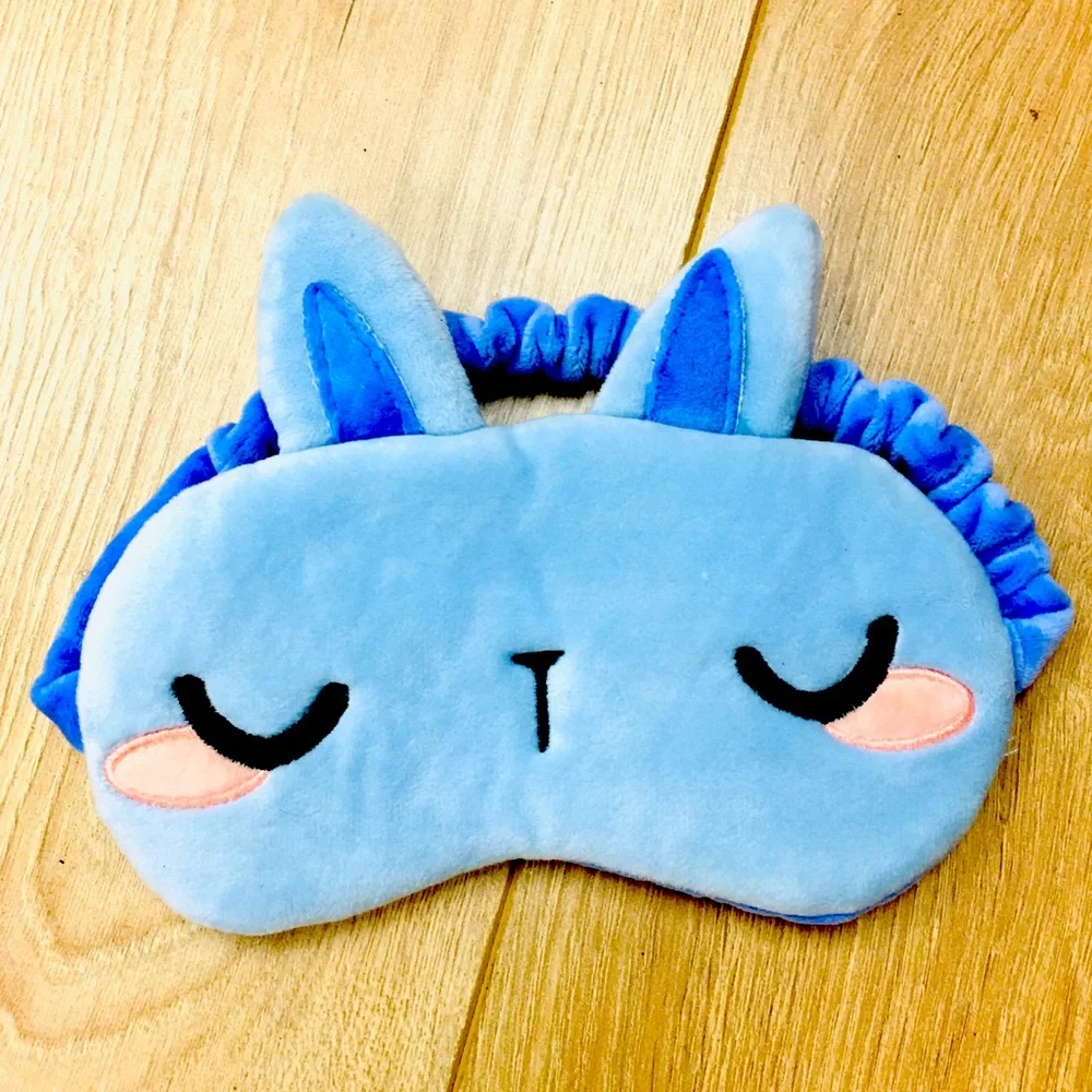 Blue Bunny Sleep Mask for Kids